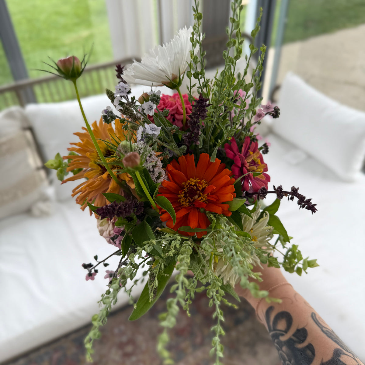 Made-To-Order - Burnt Red Garden Bouquet