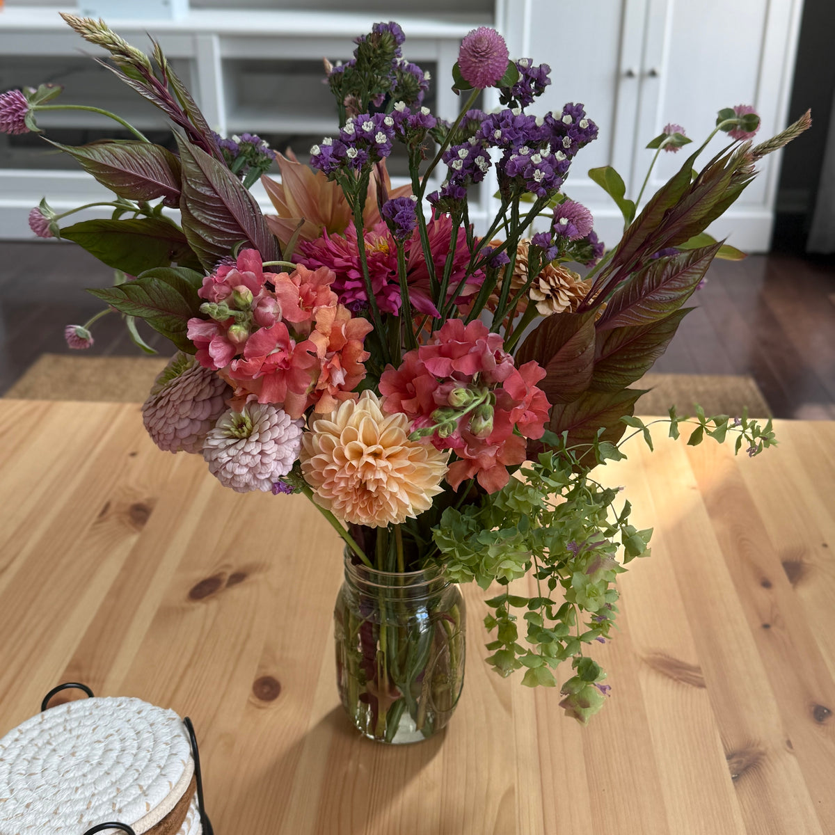 Pre-Made - Peach Plum Garden Bouquet