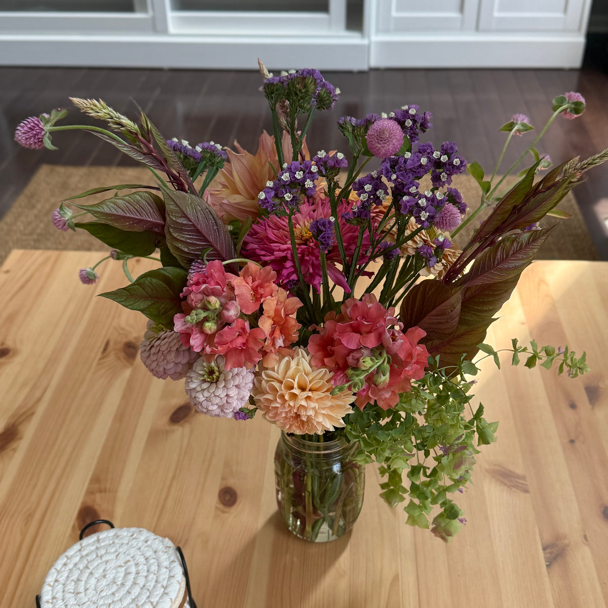 Pre-Made - Peach Plum Garden Bouquet