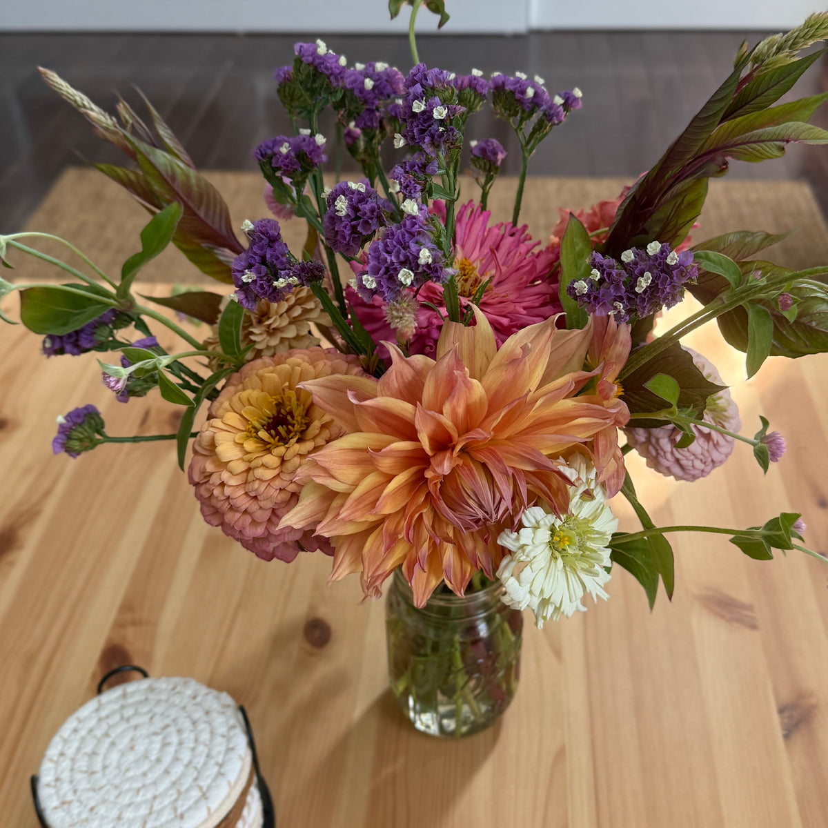 Pre-Made - Peach Plum Garden Bouquet